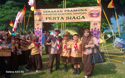 Siswa SDN Grogol 1 Wakili Kecamatan Grogol dalam Pesta Siaga Kwarcab Kediri